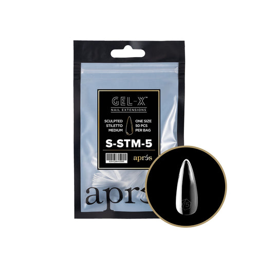 Pochette de recharge Apres Gel-X Tips Sculpted Stiletto Medium SSTM5