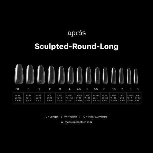 Apres Gel-X Tips Sculpted Rond Long 600 Pièces 41252