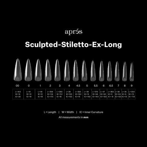 Apres Gel-X Sculpted Stiletto X-Long 350 pièces 41253