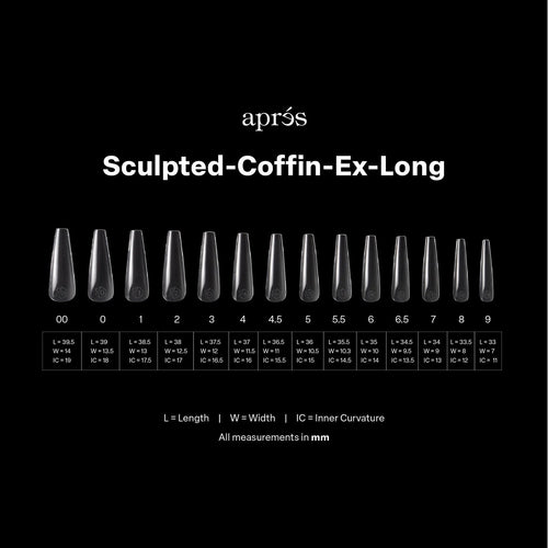 Apres Gel-X Tips Sculpted Coffin X-Long 350Pcs 41254