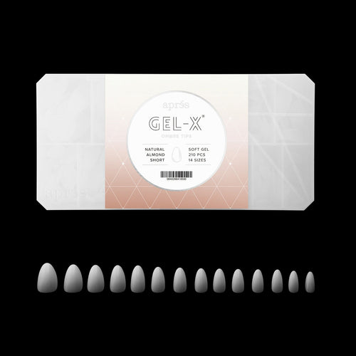 Apres Gel-X Embouts Ombrés en Gel Souple Amande Naturel Court 41653