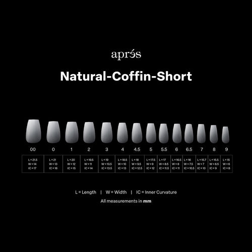 Ongles en gel souple Ombre Tips Natural Coffin Court 41657 Aprés Gel-X