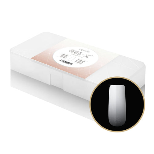 Ongles carrés moyens Apres Gel-X Soft Gel Ombre Tips Naturel 41660