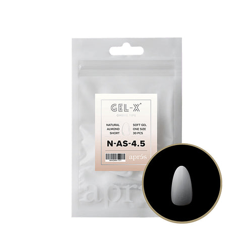 Apres Embouts Gel-X Ombre Amande Naturelle Courte Recharge NAS4.5