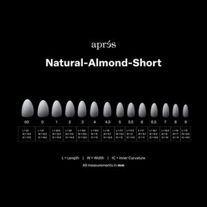 Apres Ombre Gel-X Tips Natural Almond Short Refill Bag NAS6