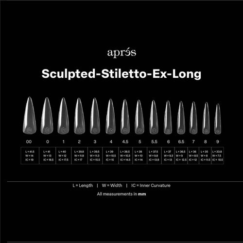 Apres Gel-X Sculpted Stiletto X-Long 420Pcs 41879