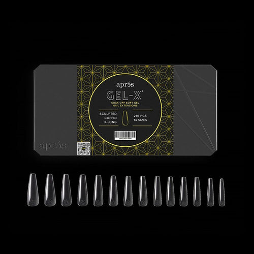 Apres Gel-X Embouts Gel Souple Sculpted Coffin X-Long 210 Pièces