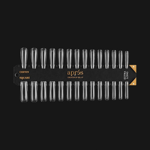 Apres Gel-X Tip Swatch Sculpted Coffin/Square Extra Long
