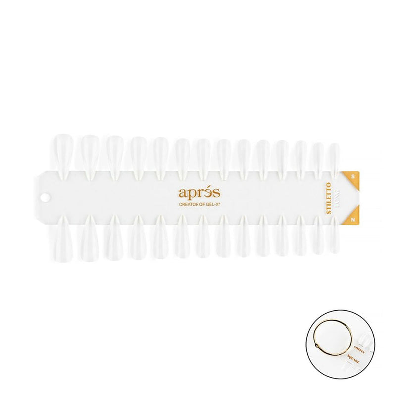 Apres Gel-X Embout Nuancier Stiletto Naturel/Sculpté Long