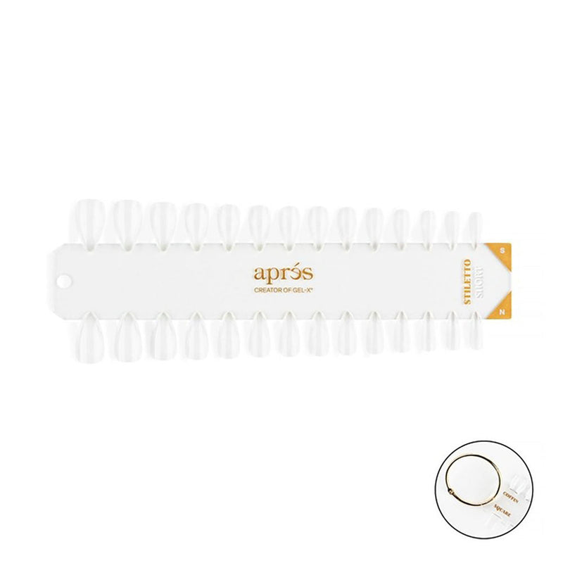 Apres Gel-X Embouts de Nuancier Naturel/Sculpté Stiletto Court 43119