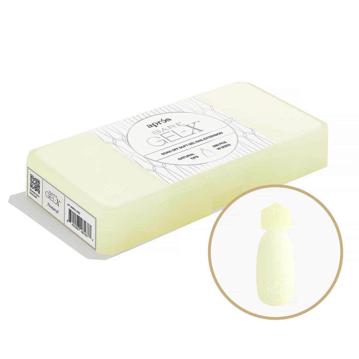 Apres Bare Gel-X Natural Tips 280 pièces 16 tailles AP-3BRN-280