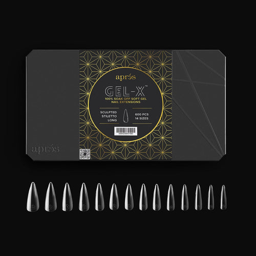 Apres Gel-X Tips Sculpted Stiletto Long 600 pièces 40168