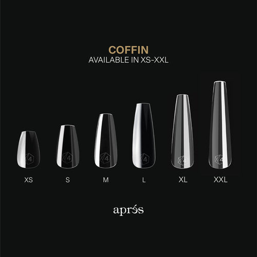 Apres Gel-X Tips Sculpted Coffin Medium Soft 600Pcs 40161