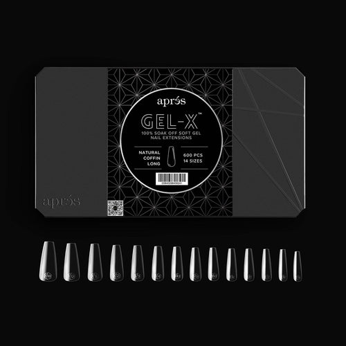 Apres Gel-X Tips Coffin Naturel Long 600 Pièces 40624