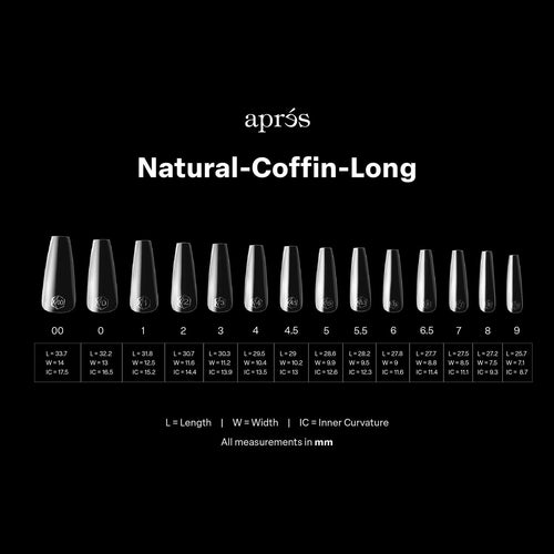 Apres Gel-X Tips Coffin Naturel Long 600 Pièces 40624