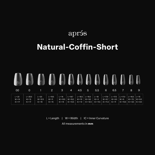 Apres Gel-X Embouts en gel souple Natural Coffin Courts 600 pièces 40151
