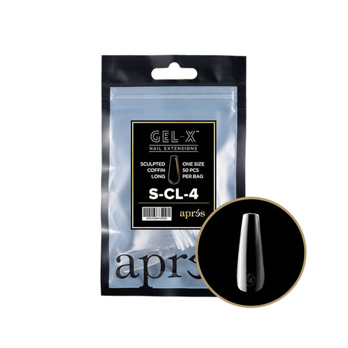 Apres Gel-X Embouts Individuels Sculptés Cercueil Long 50PC SCL4