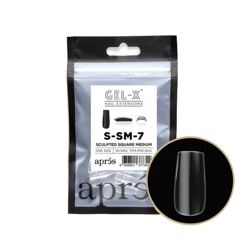 Apres Gel-X Embouts individuels sculptés carrés moyens 50 unités SSM7