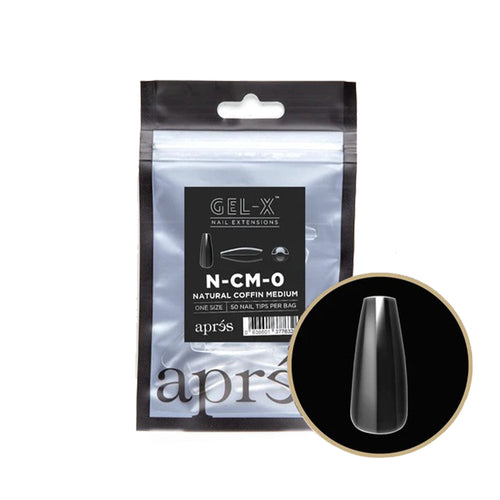 Apres Gel-X Embouts Individuels Cercueil Naturel Moyen 50PC NCM0