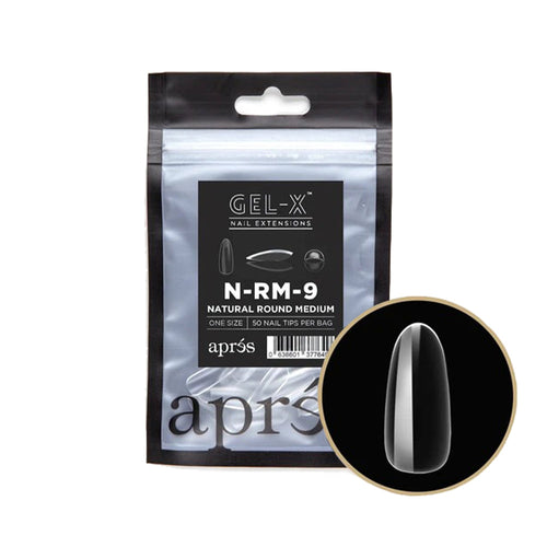 Apres Gel-X Embouts Individuels Naturel Rond Moyen 50PC NRM9