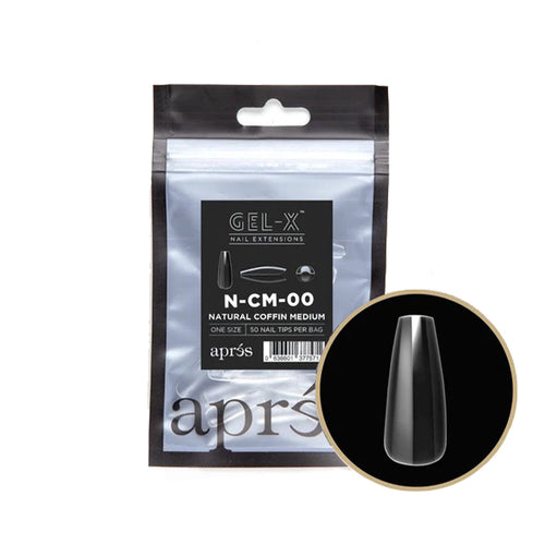 Apres Gel-X Embouts individuels Natural Coffin Medium 50 pièces NCM00