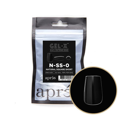 Apres Individual Tips Natural Carré Court 50PC NSS0/90957