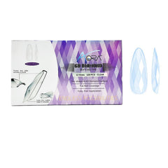 Aora 6D Diamond Soft Gel Tips Transparent Amande Moyenne 120pcs