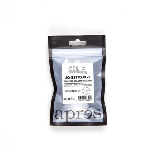 Apres Gel-X Tips JQ Sculpted Stiletto XXXLong 25PK SSTXXXL2