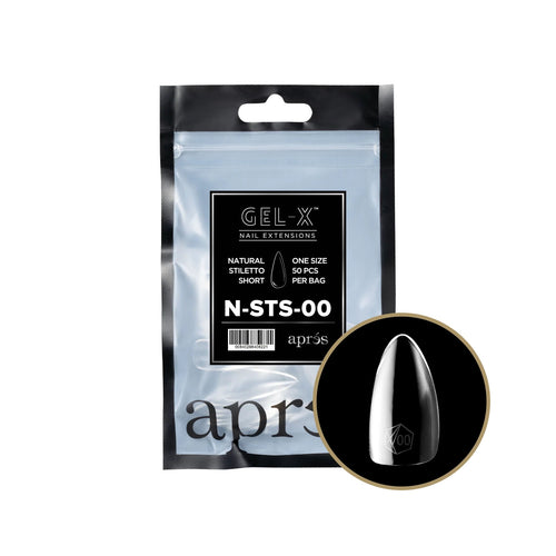 Apres Gel-X Tips Natural Stiletto Short Recharge NSTS00 08221