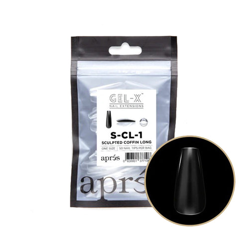 Apres Gel-X Embouts Individuels Sculptés Cercueil Long 50PC SCL1