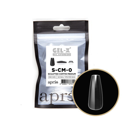 Apres Gel-X Embouts Coffin Sculpté Medium 50 pièces SCM0