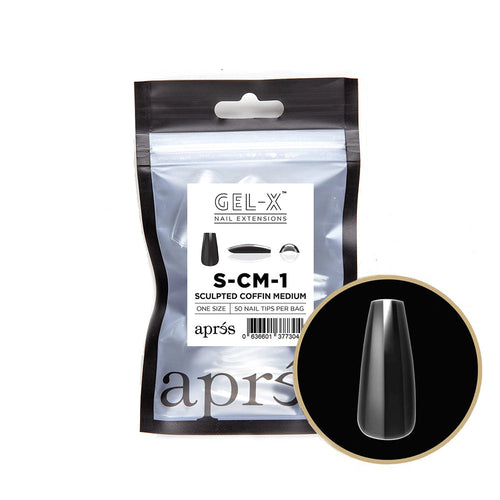 Apres Gel-X Tips Sculpted Coffin Medium 50 pièces SCM1