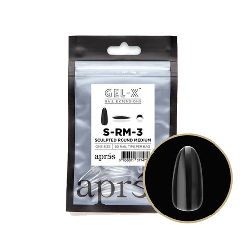 Apres Gel-X Embouts Individuels Sculpted Rond Moyen 50PC SRM3