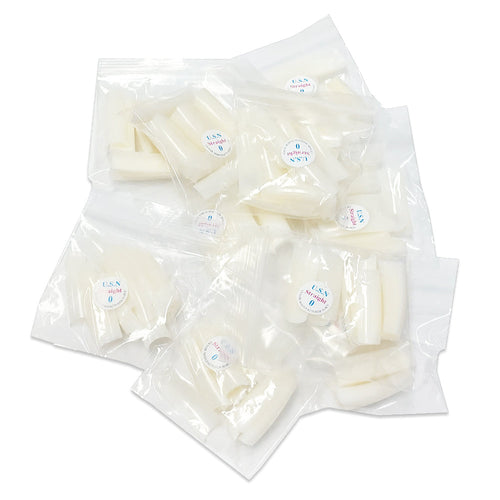 USN Straight Coffin Clear Tips #0 Sachet de 500 capsules