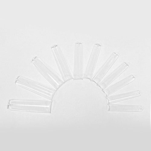 USN Long Straight Crystal Clear Size 0-10 540 Tips 00422