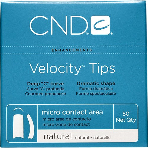 CND Velocity Tips Naturel 50 p. Taille 9 16959