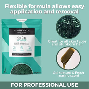 Cirepil Homme Cire Dépilatoire Dure sans Bandes en Perles 800g 10106