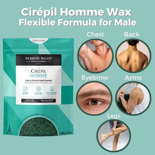 Cirepil Homme Cire Dépilatoire Dure sans Bandes en Perles 800g 10106
