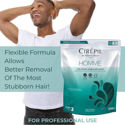 Cirepil Homme Cire Dépilatoire Dure sans Bandes en Perles 800g 10106