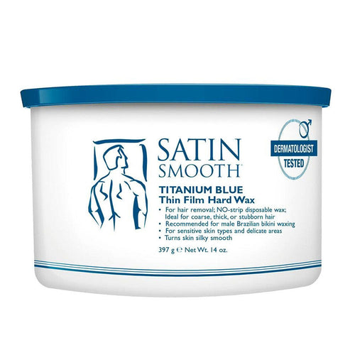 Cire dure en film mince Satin Smooth Titanium Blue 14 oz 814146