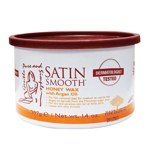 Cire au miel Satin Smooth à l'huile d'argan 14 oz 814144