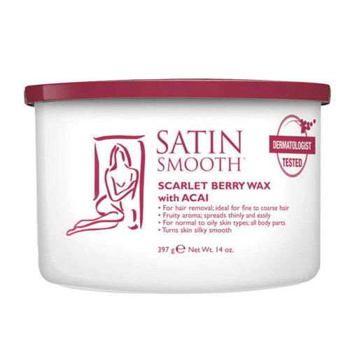 Cire Satin Smooth Scarlet Berry à l'açaï 14 oz. SSW14SBG