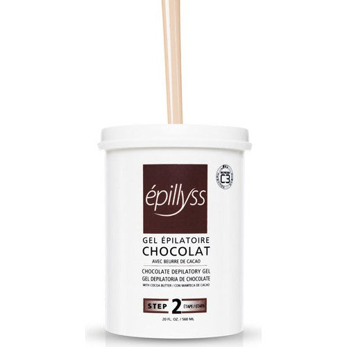 Epillyss Chocolate Lukewarm Wax St./Gel Tuxture 20oz ELB1013