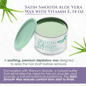 Cire à l'aloès et à la vitamine E Satin Smooth 14 oz 814121/27933