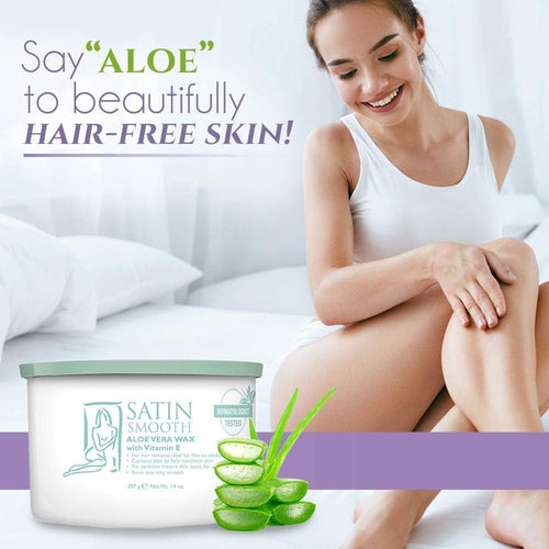 Cire à l'aloès et à la vitamine E Satin Smooth 14 oz 814121/27933