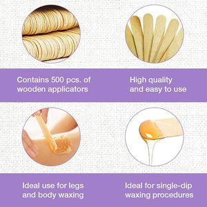 Applicateurs en bois large Satin Smooth 500/boîte 814164