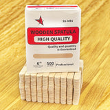 Silver Star Wooden Waxing Spatula 150MM 500PCS FH MB1