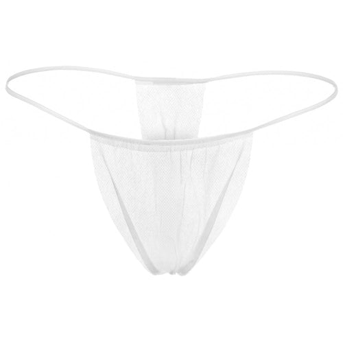Dukal Reflections Thong Panty,White Disposable100PK 900500-1