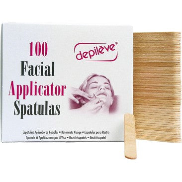 Spatules d'application faciales Depileve – paquet de 100 unités (WSF) :