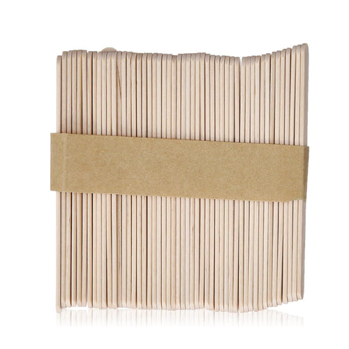 Applicateurs en bois lisses satinés - Petits 100/sac 814166 19369
